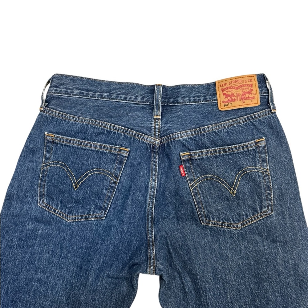 Levi’s 501 Jeans 29x28 Button Fly Straight Leg Medium Wash Denim - Picture 7 of 7